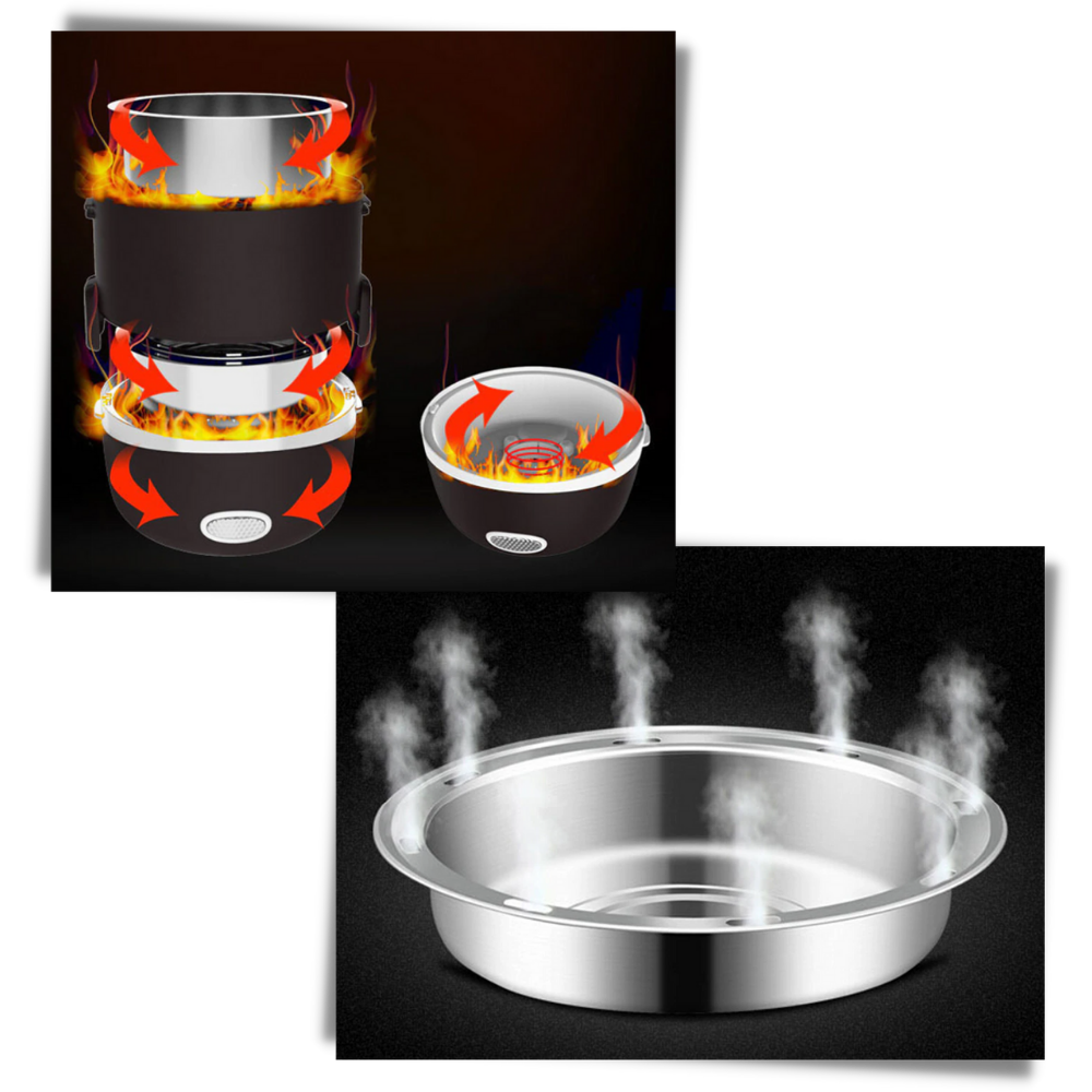 Mini panela elétrica Liveday de eletrodoméstico de cozinha, destaque para design compacto e acabamento de alta qualidade.
