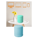 Mini alto-falante Bluetooth Worallymy, componente de áudio portátil com design compacto e conexão sem fio.
