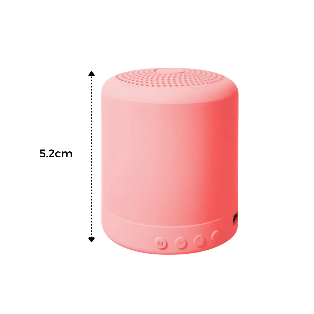 Mini alto-falante Bluetooth Worallymy, componente de áudio compacto com design moderno e conexão wireless.