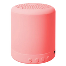 Mini alto-falante Bluetooth Worallymy rosa, componente de áudio compacto com design moderno e portátil.