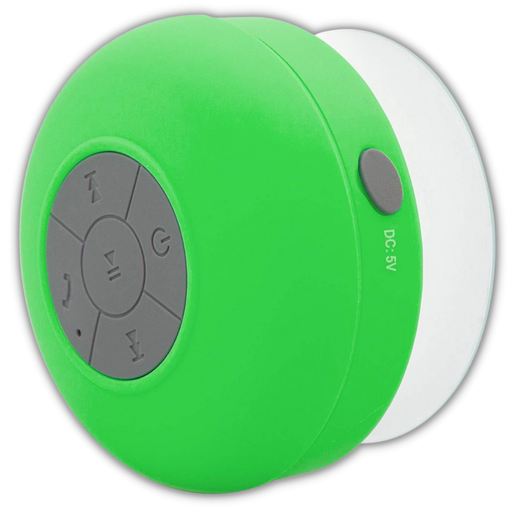 Mini alto-falante Bluetooth à prova d'água Neego, componente de áudio portátil na cor verde com design compacto.