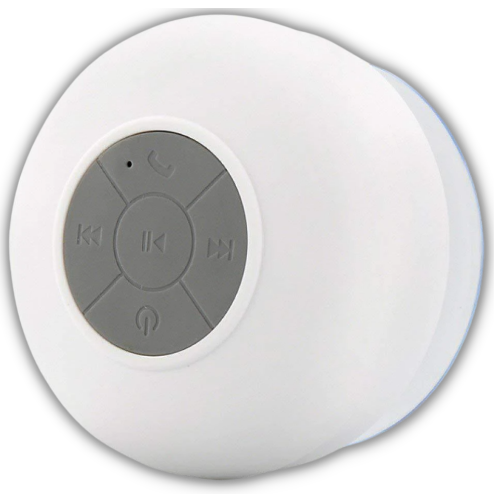 Mini alto-falante Bluetooth à prova d'água Neego branco, compacto e portátil para áudio de alta qualidade.