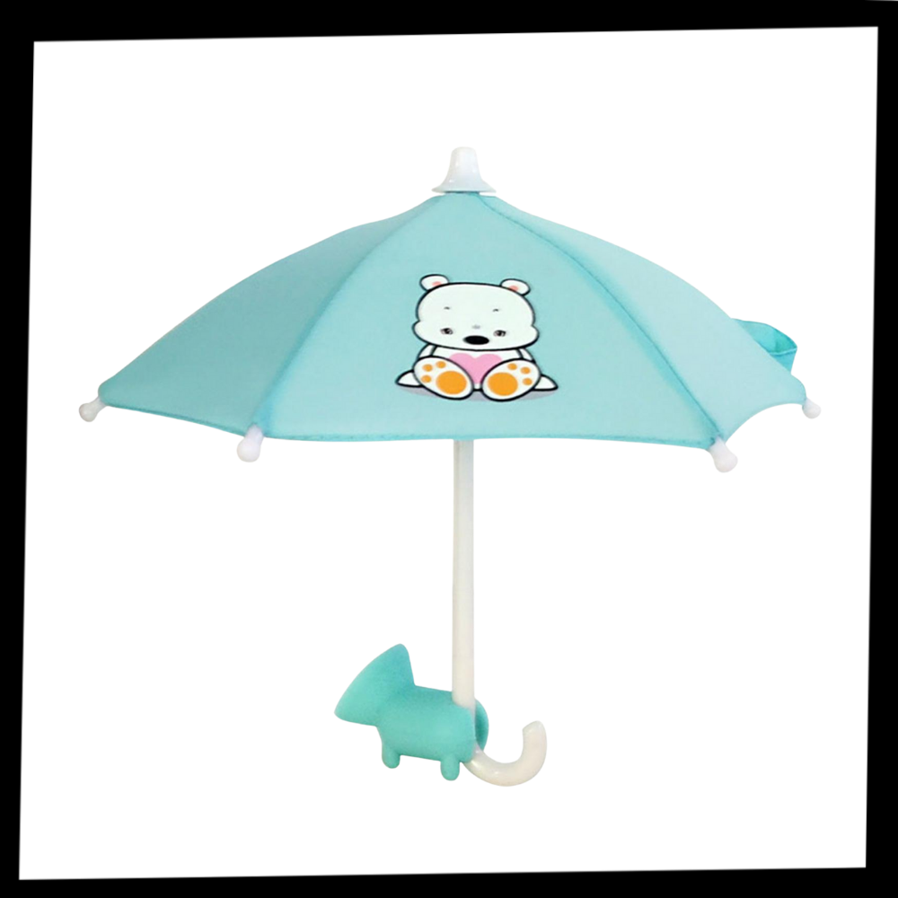 Mini guarda-chuva para telefone da Nifei, acessório de telefonia compacto e portátil para proteção contra chuva.