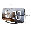Relógio despertador digital multifuncional Lianwany com visor de tela e design moderno, vista frontal do produto.