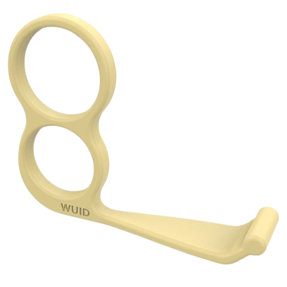 Suporte e crochê leve para telefone Liveday, em amarelo, com quatro unidades, ideal para fixar e apoiar dispositivos móveis.