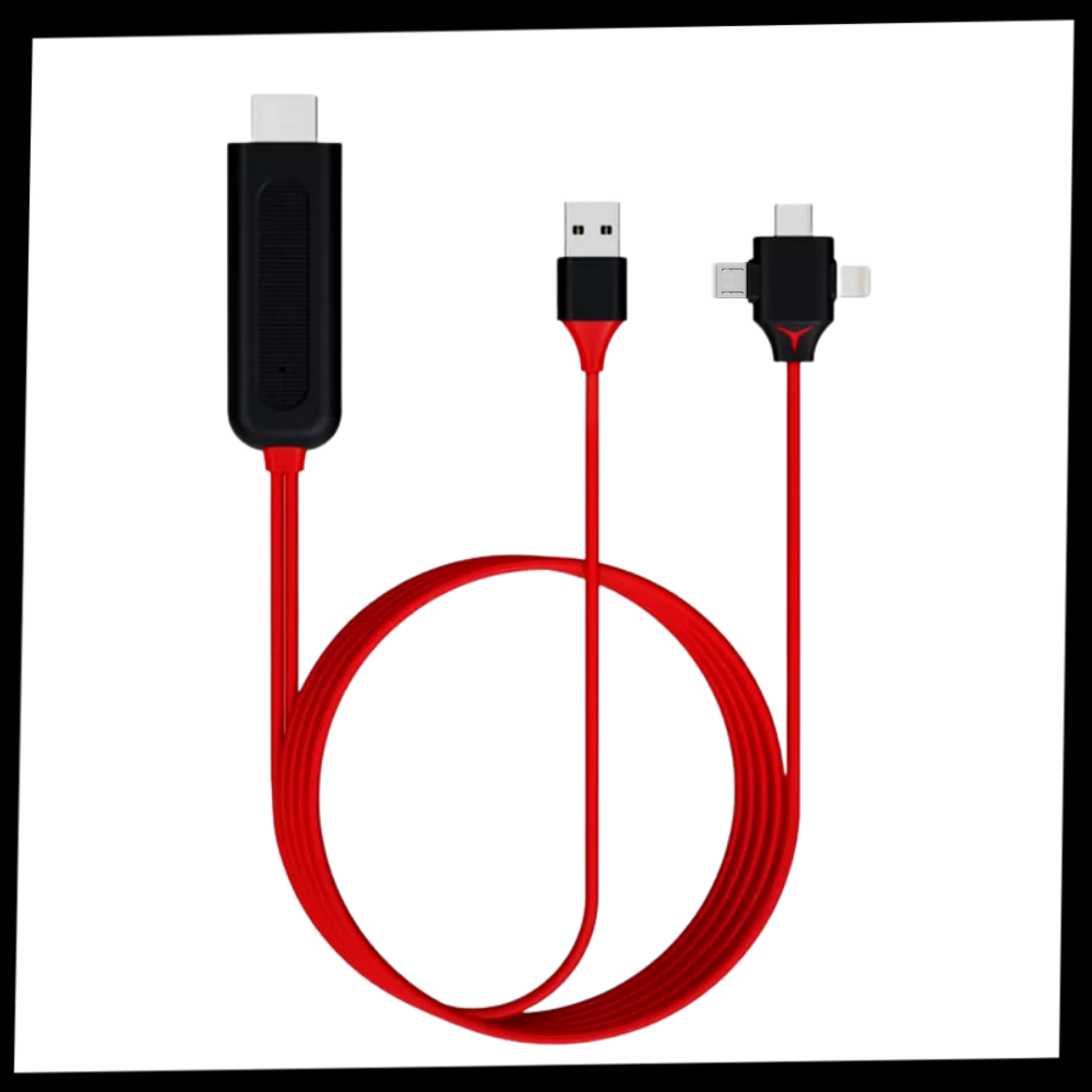 Cabo adaptador HDMI Zeiger para telefones e tablets, gerenciador de cabos com embalagem.
