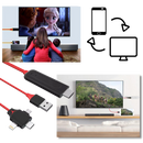 Cabo adaptador HDMI Zeiger para telefones e tablets, gerenciador de cabos com conexão móvel, 27 metros de comprimento.