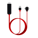 Cabo adaptador HDMI Zeiger para telefones e tablets, gerenciador de cabos, conectado a dispositivos móveis.