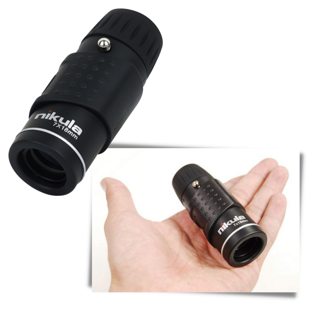 Mini telescópio monocular Dragonpad, acessório óptico compacto com design ergonômico para observação portátil.