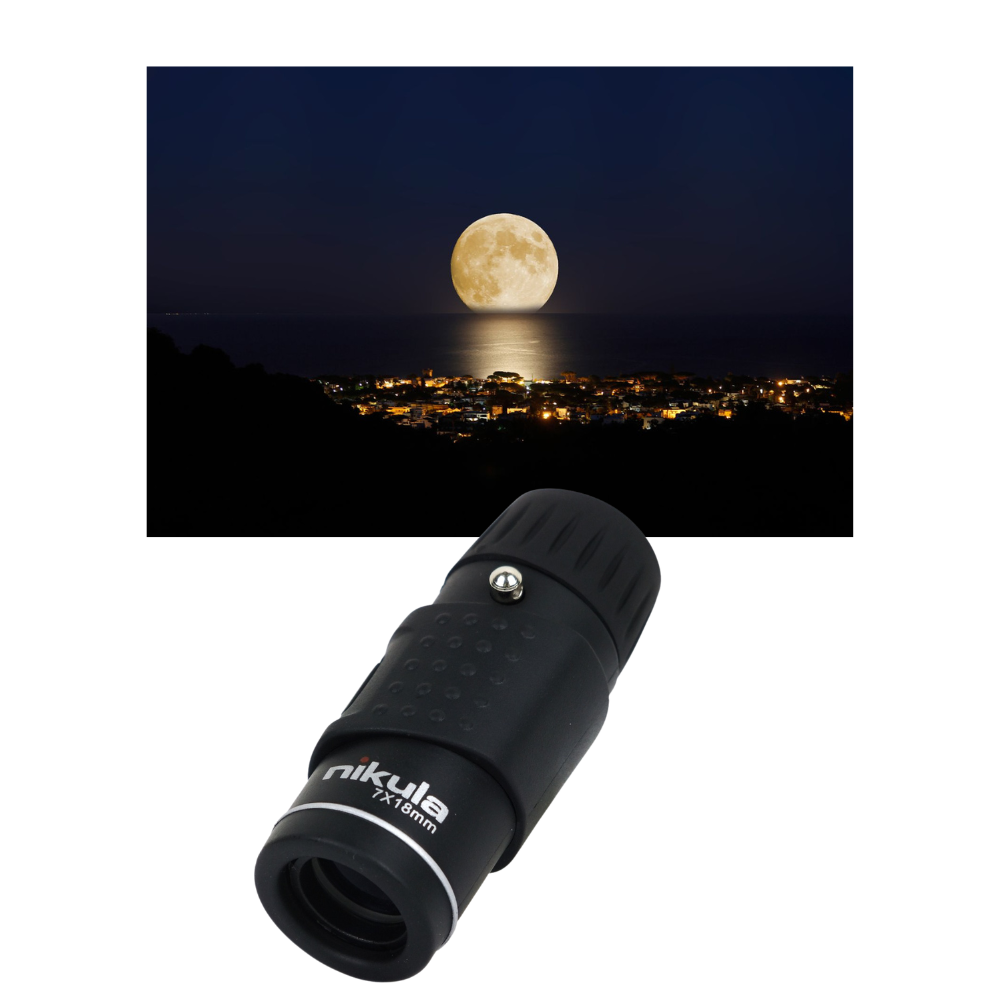 Mini telescópio monocular Dragonpad para instrumentos ópticos, com alta visibilidade noturna e design compacto.