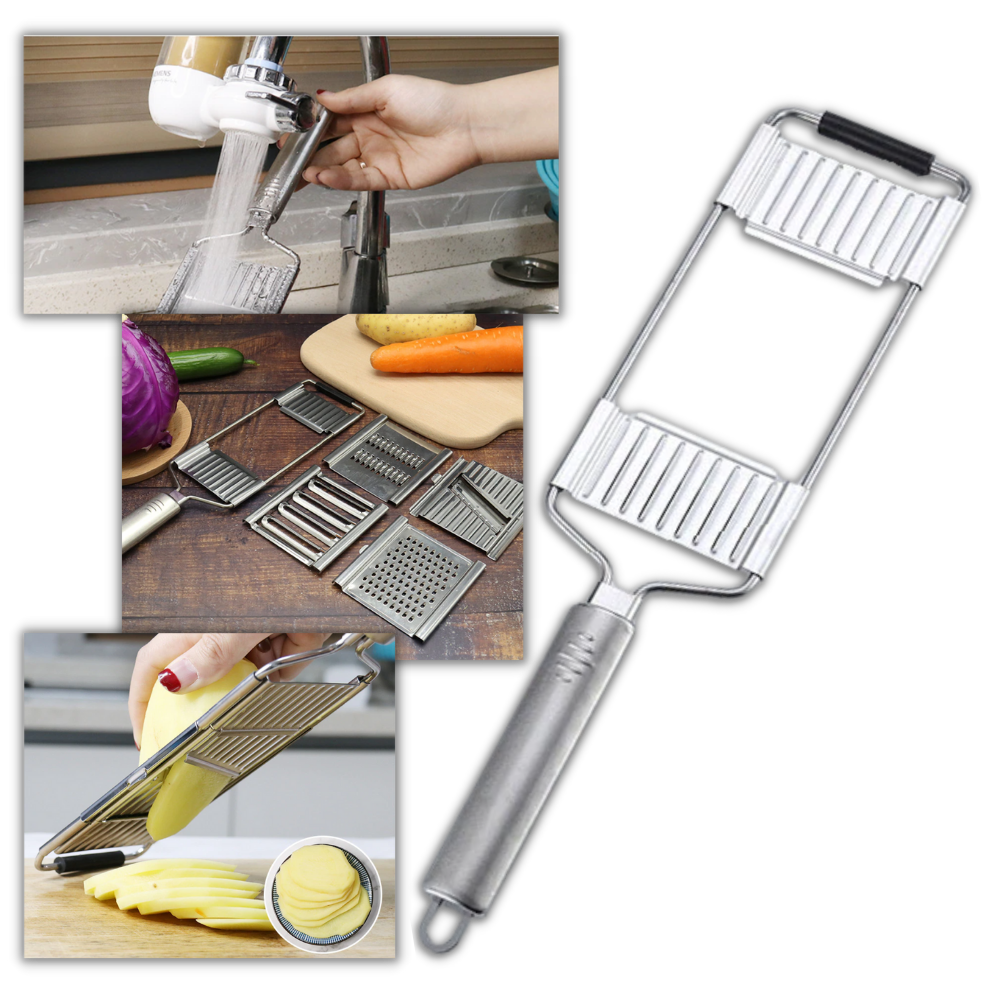 Râpe e éminceur de cozinha Fly Sunton, utensílios multifuncionais para ralar, fatiar e triturar alimentos na cozinha doméstica.