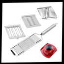 Conjunto de utensílios de cozinha Fly Sunton, Râpe e Eminçeur multifuncional com lâminas para ralar, fatiar e cortar alimentos.