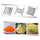 Râpe e éminceur de cuisine Fly Sunton com três lâminas manuais para ralar, fatiar e cortar alimentos de forma prática.