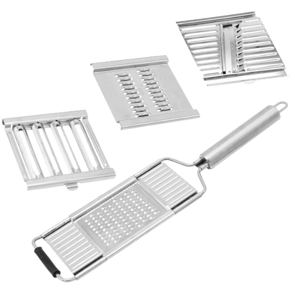 Conjunto de utensílios de cozinha Fly Sunton, com râpe e éminceur multifuncionais para preparo de alimentos.