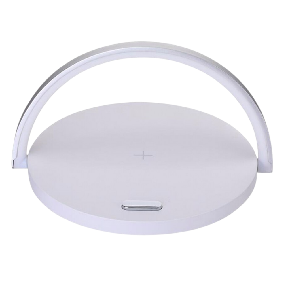 Luminária de mesa Vikudaty com carregador de telefone sem fio, iluminação branca e design multifuncional 3 em 1.