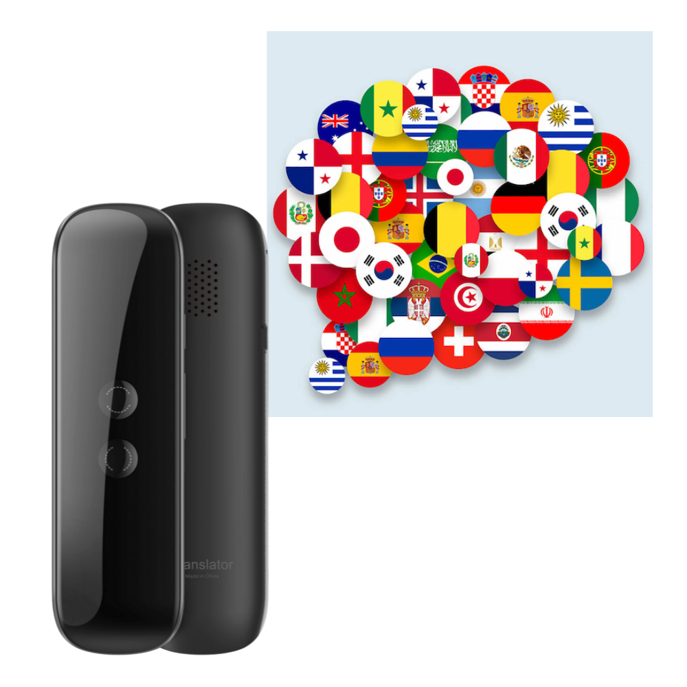 Tradutor eletrônico multilíngue Cm Translator com tela, interface inteligente e suporte a várias línguas.