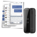 Tradutor eletrônico Cm Translator com opções de múltiplos idiomas, mostrando tela com lista de línguas disponíveis.
