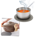 Sous-verre porte-pot em silicone resistente ao calor, utensílio de cozinha da marca Unattainy, com superfície antiderrapante.
