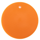 Sous-verre porta-pot de silicone laranja da Unattainy, resistente e antiderrapante, ideal para utensílios de cozinha.