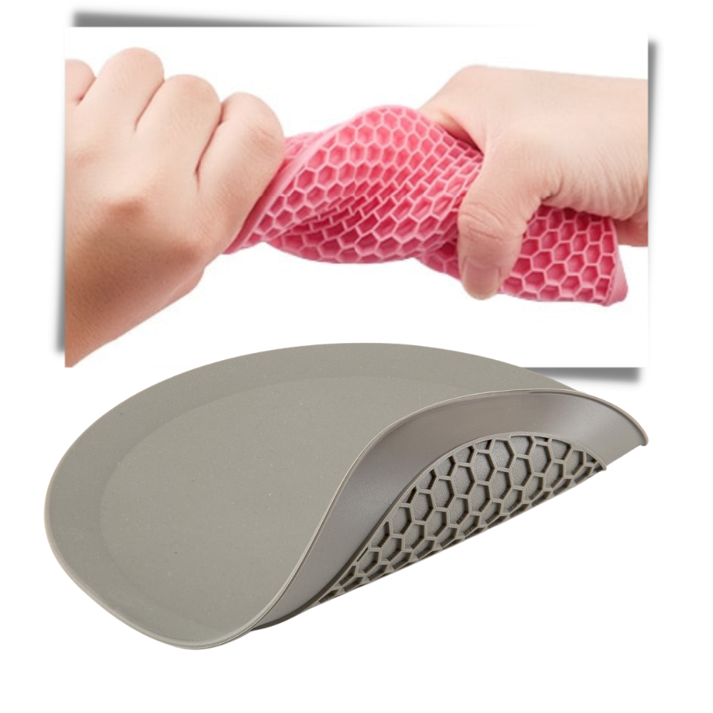 Sous-verre porte-pot de silicone da Unattainy, acessório de cozinha resistente, com superfície antiderrapante e design prático.