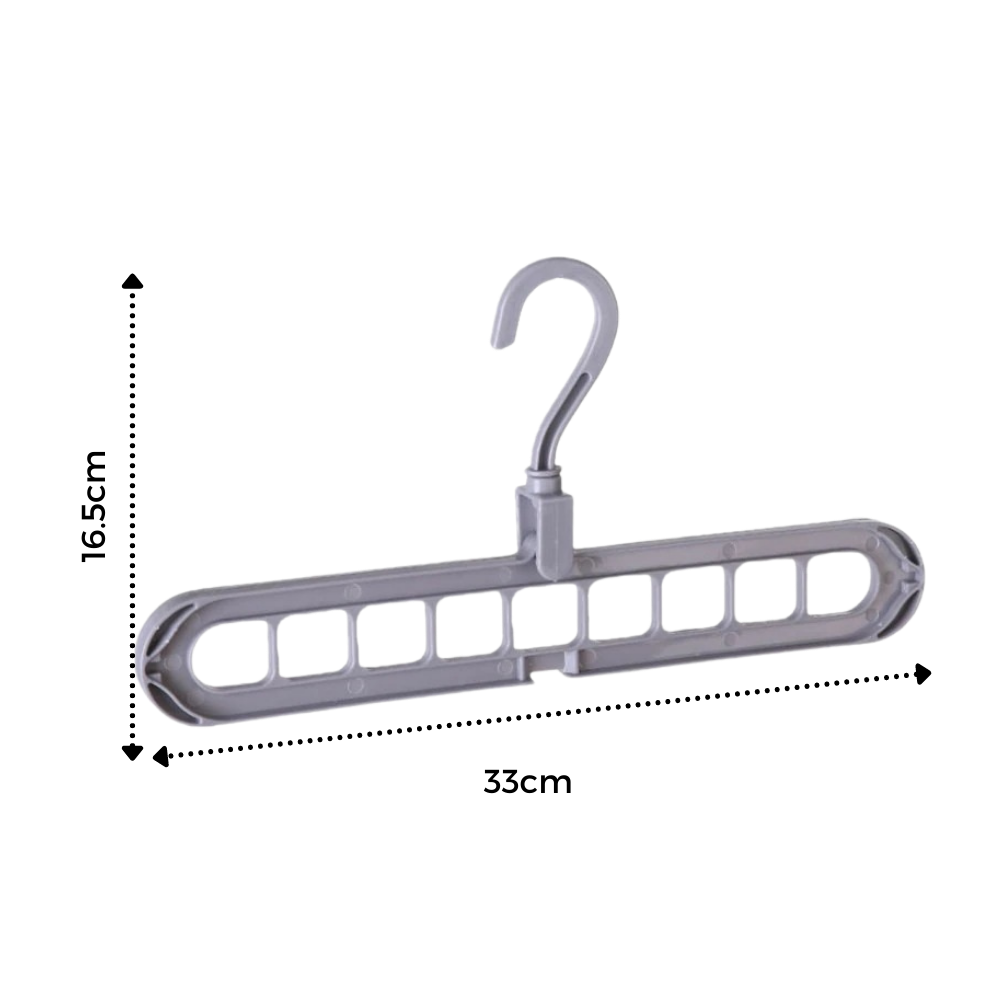 Conjunto de 2 cabides compactos Homyl para lavanderia, economizam espaço e facilitam organização de roupas.