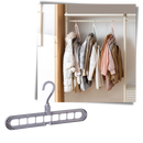 Conjunto de 2 cabides compactos Homyl para organização de roupas, feitos de plástico resistente para economia de espaço.