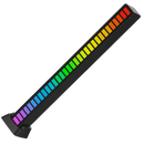 Luminária de LED musical de ambientação Yzhm, luz colorida e design elegante, ideal para criar atmosfera relaxante.