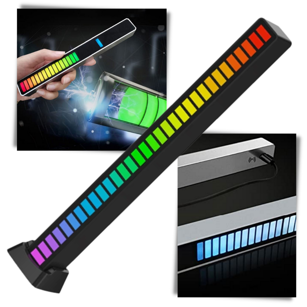 Luminária de ambiente musical LED Yzhm, com luz suave e controle de som, ideal para criar atmosfera relaxante.