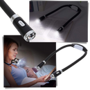Lâmpada de leitura LED para pescoço da marca Ourleeme, com design ajustável e luz branca para leitura confortável.