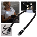 Lâmpada de leitura LED para o pescoço da marca Ourleeme, com luz ajustável para leitura confortável.