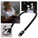 Lâmpada de leitura LED para o pescoço da marca Ourleeme, com luz ajustável para leitura confortável.
