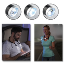 Lâmpada de leitura LED para pescoço da marca Ourleeme, com múltiplos modos de iluminação, visível na imagem.