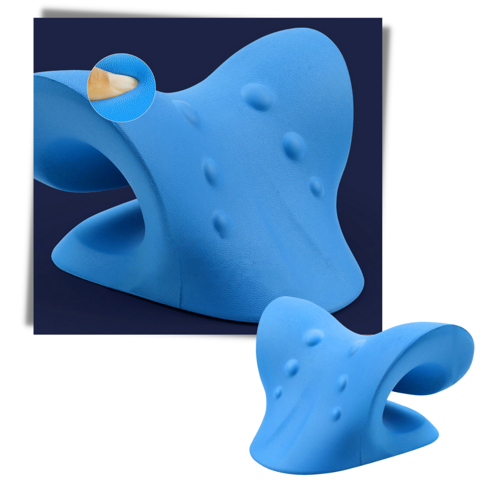 Almofada de alongamento para pescoço e ombros Yesfit, ajuda a relaxar e melhorar o sono, com design ergonômico e confortável.