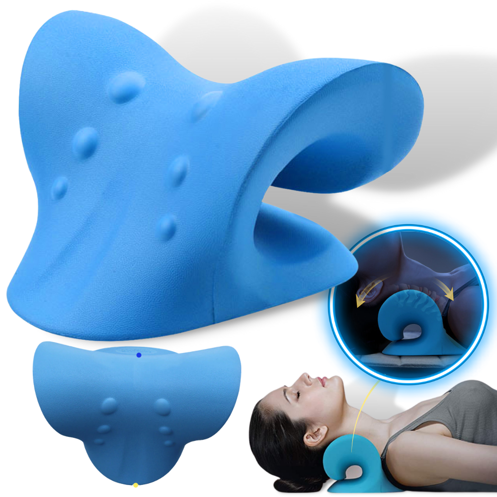 Almofada de relaxamento para pescoço e ombros Yesfit, ajuda ao sono, suporte ergonômico para alongamento e conforto.