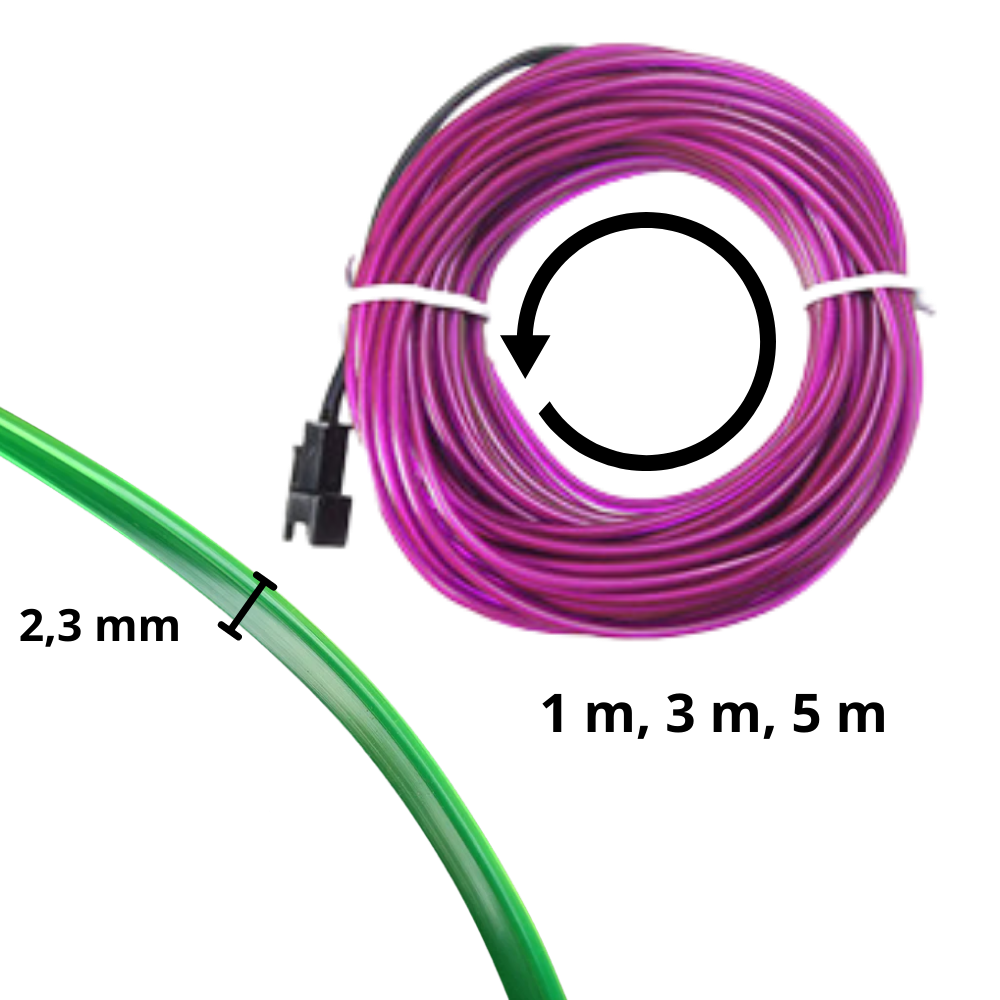 Fita de LED néon colorido Homyl, guirlanda luminosa com fios brilhantes para decoração de ambientes internos e externos.