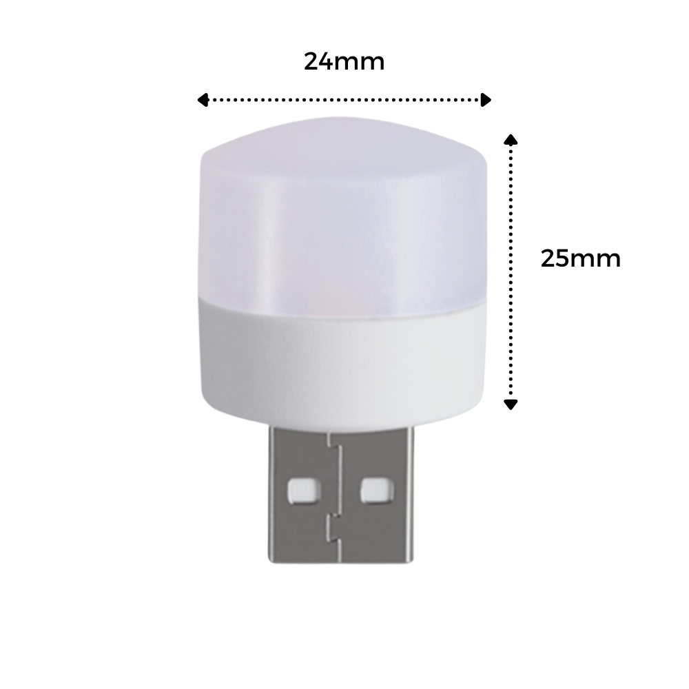 Lâmpada LED USB pequena da Megawheels, luz portátil e compacta ideal para iluminação de leitura ou trabalho.