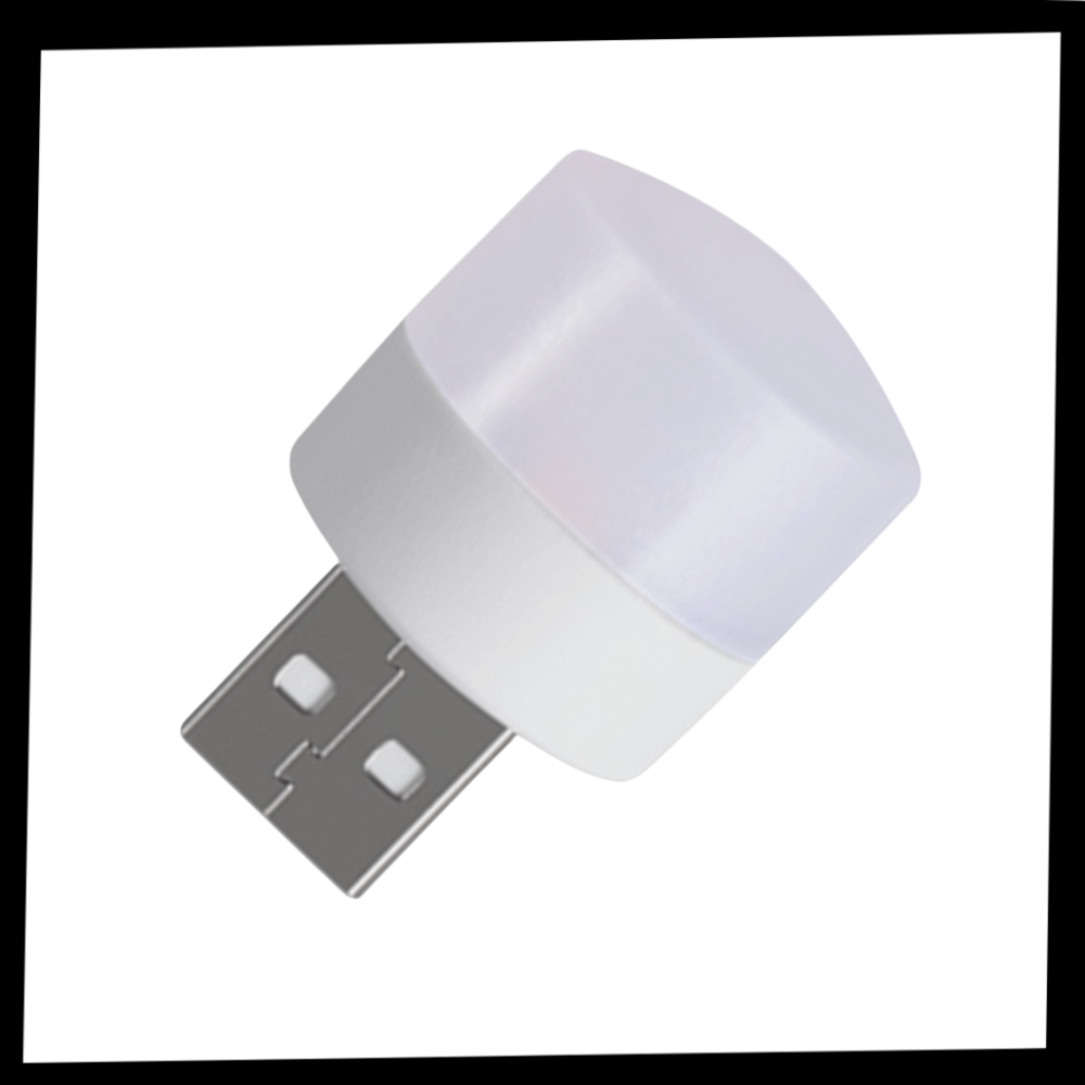 Lâmpada LED USB miniatura da Megawheels, com design compacto, ligada à energia USB, ideal para iluminação portátil.