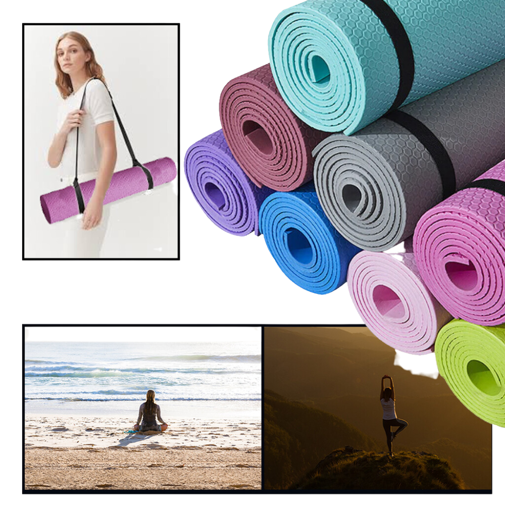 Tapete de yoga antiderrapante Sodial para viagem, ideal para Pilates e yoga, com superfície segura e antiderrapante.