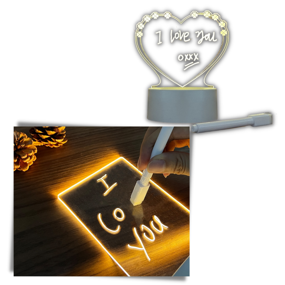 Quadro de exibição LED com caneta da marca Aevxkhi, instrumento de escrita e desenho com tela iluminada clara.