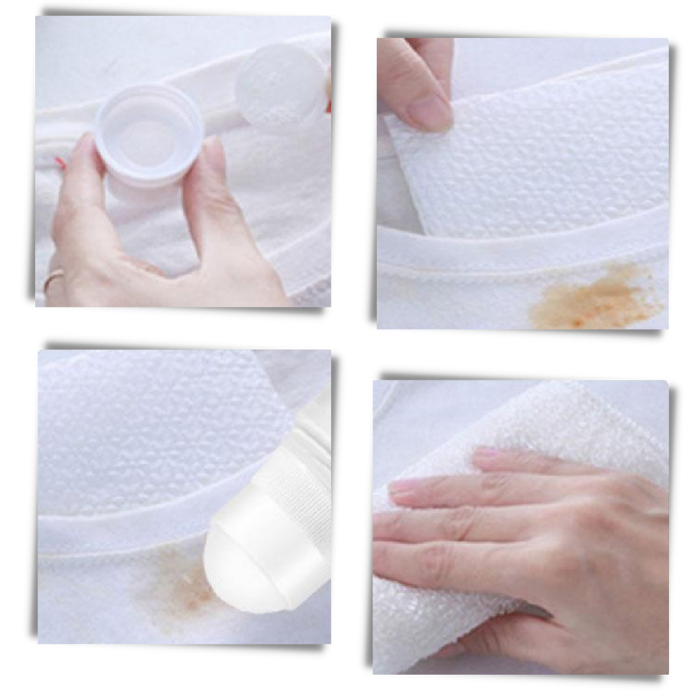 Conjunto de removedores de manchas fortes para roupas, produtos de lavanderia da marca Wolfast, fácil de usar e eficaz.