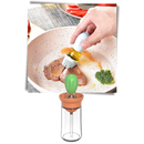 Garrafas de vidro para óleo com pincel da Skycarper, utensílio de cozinha para temperar e decorar alimentos com facilidade.