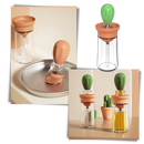 Borrifador de óleo em vidro com pincel para cozinha, utensílio da Skycarper para temperar e cozinhar alimentos.
