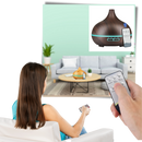 Difusor de óleos essenciais e umidificador Dengmore com controle remoto, acessórios para umidificadores, em funcionamento.