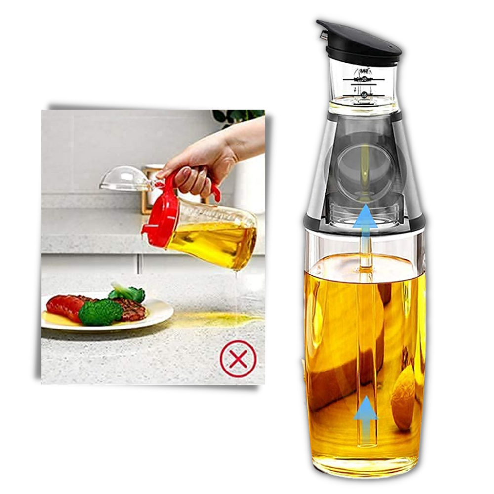 Dispenser de óleo de cozinha Citystores, utensílio de cozinha para armazenar e dosar óleo com segurança.