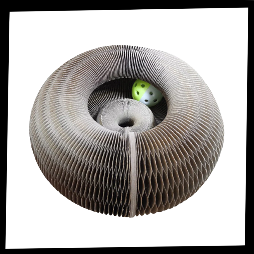 Arranhador para gatos Hirigin, acessório para gatos, com superfície de arranhar e espaço para diversão.