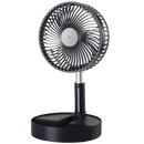 Ventilador USB portátil e dobrável da Zoo Med Laboratories Inc, com movimento oscilante e design compacto na cor preta.