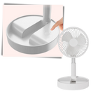 Ventilador USB portátil e dobrável da Zoo Med Laboratories Inc, com opções de velocidade e movimento oscilante.