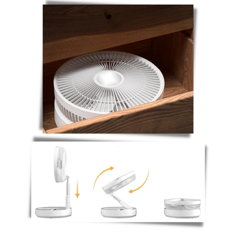 Ventilador USB portátil e dobrável da Zoo Med Laboratories Inc, com movimento oscilante para circulação de ar eficiente.