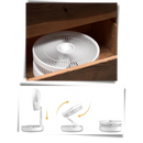 Ventilador USB portátil e dobrável da Zoo Med Laboratories Inc, com movimento oscilante para circulação de ar eficiente.
