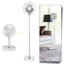 Ventilador USB portátil e dobrável da Zoo Med Laboratories, com design telescópico e função oscilante para resfriamento eficiente.